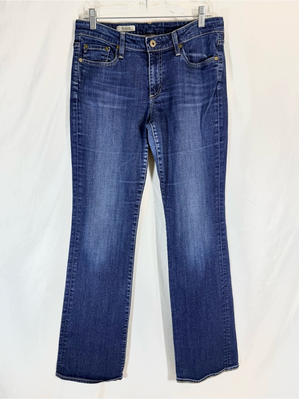 AG “The Jessie Curvy Boot Cut” Mid Rise Dark Wash Jeans Size 29 - Picture 4 of 14